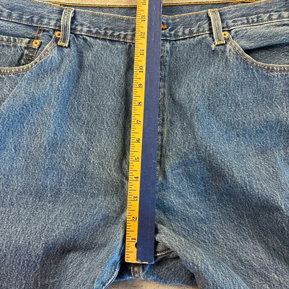 Levis 501 Original Fit Jeans Men's 42x32 Blue Denim Button Fly Straight Leg